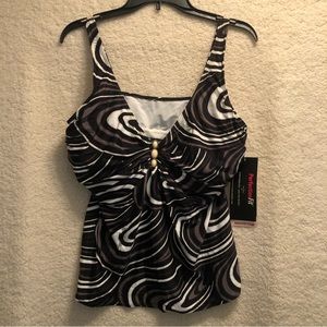 Coco reef Women’s multicolored Tankini Bathing Suit top 40 DDD-cup (No bottoms)